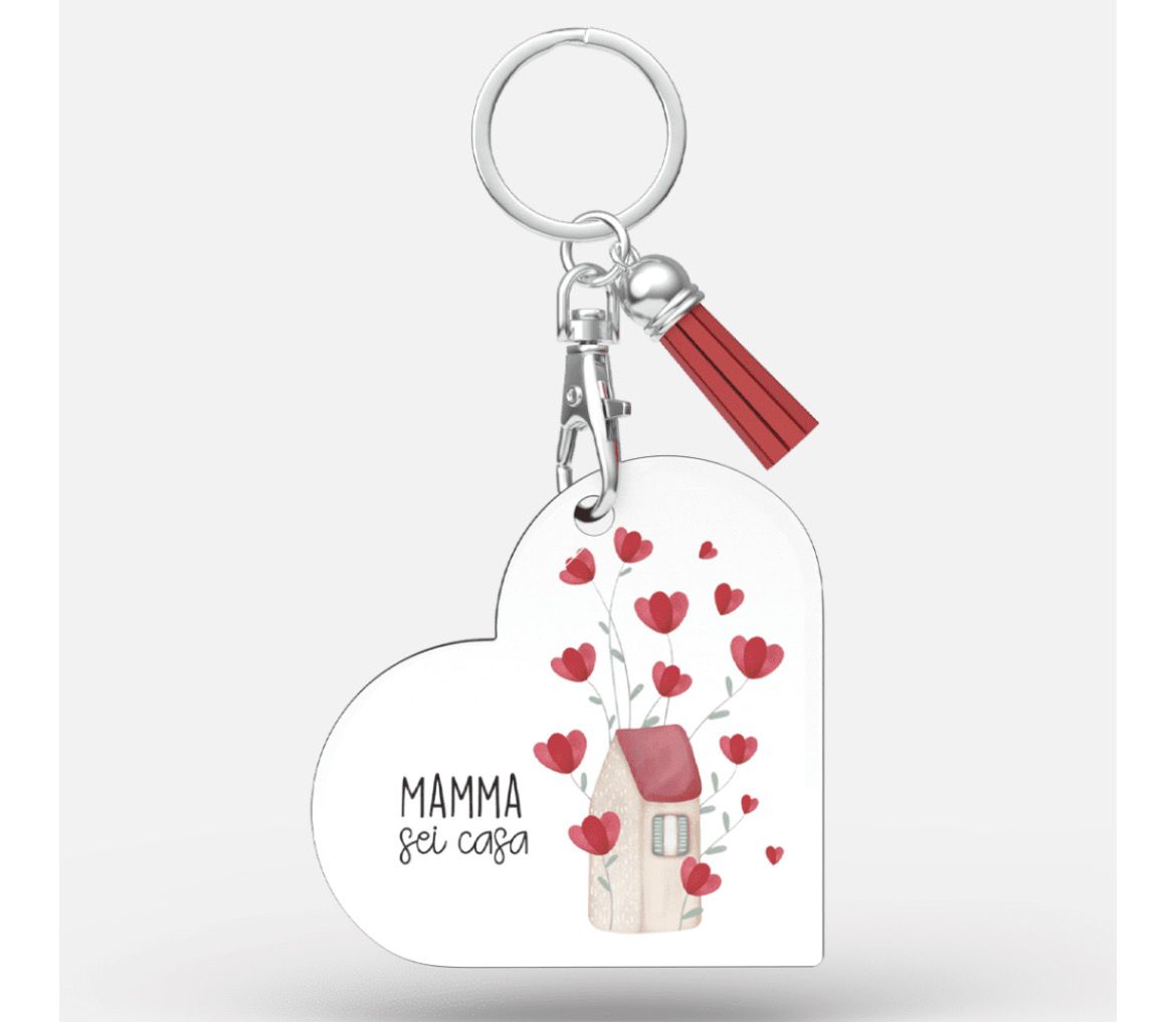 Portachiavi cuore - Mamma sei Casa
