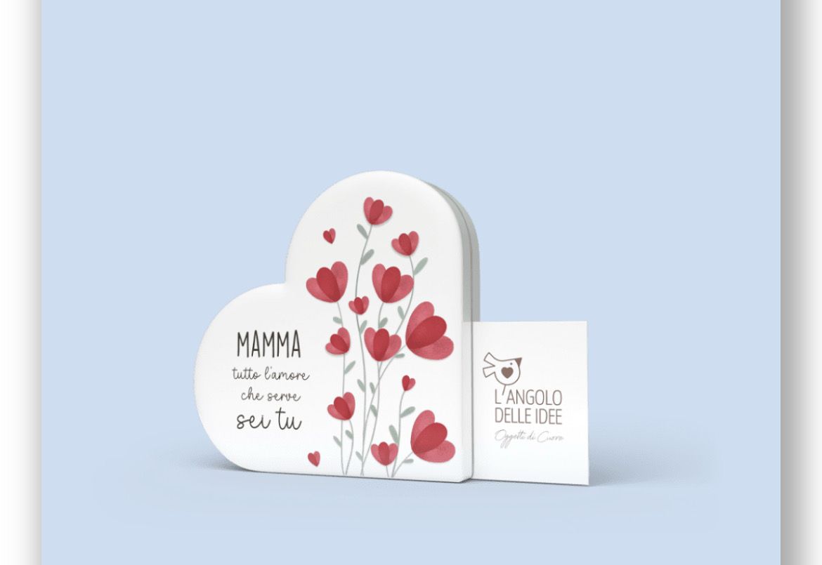 QUADRO PORTARICORDI CUORE - Mamma tutto l’amore che serve sei tu