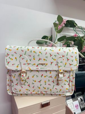 Cartella giorno fiorellini fondo bianco Naj-Oleari cod. 61482