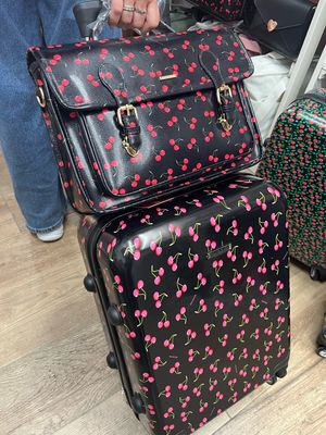 Trolley da cabina Naj-Oleari cherry fondo nero