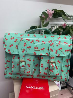 Cartella zaino cherry fondo verdeacqua Naj-Oleari cod. 60421