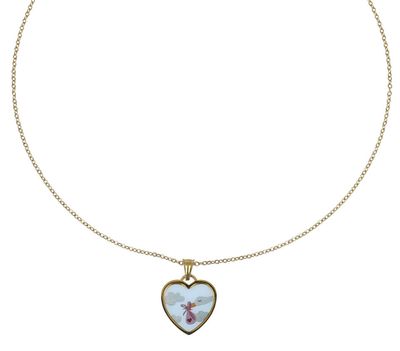 Catenina cameo cuore cicogna