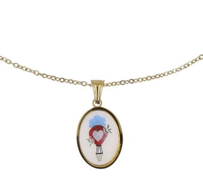 Catenina cameo ovale mongolfiera