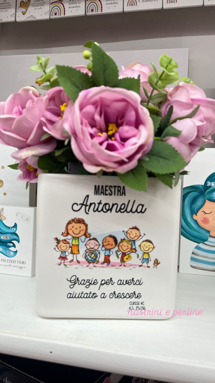 Vaso personalizzato regalo maestra
