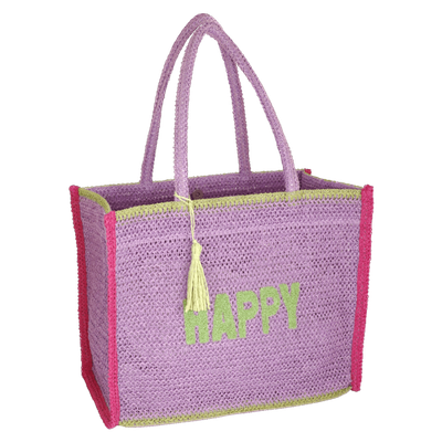 SET BORSA MARE HAPPY CROCHET e BUSTINA COLORFUL LILLA Camomilla Milano 23322