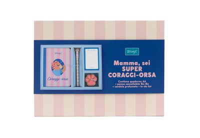 Kit quaderno Mamma A6 + penna cancellabile Bo-Bo + candela + to-do list - Coraggi-orsa Mr Wonderful
