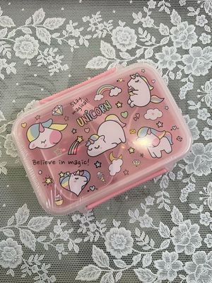Lunch box con posate unicorno