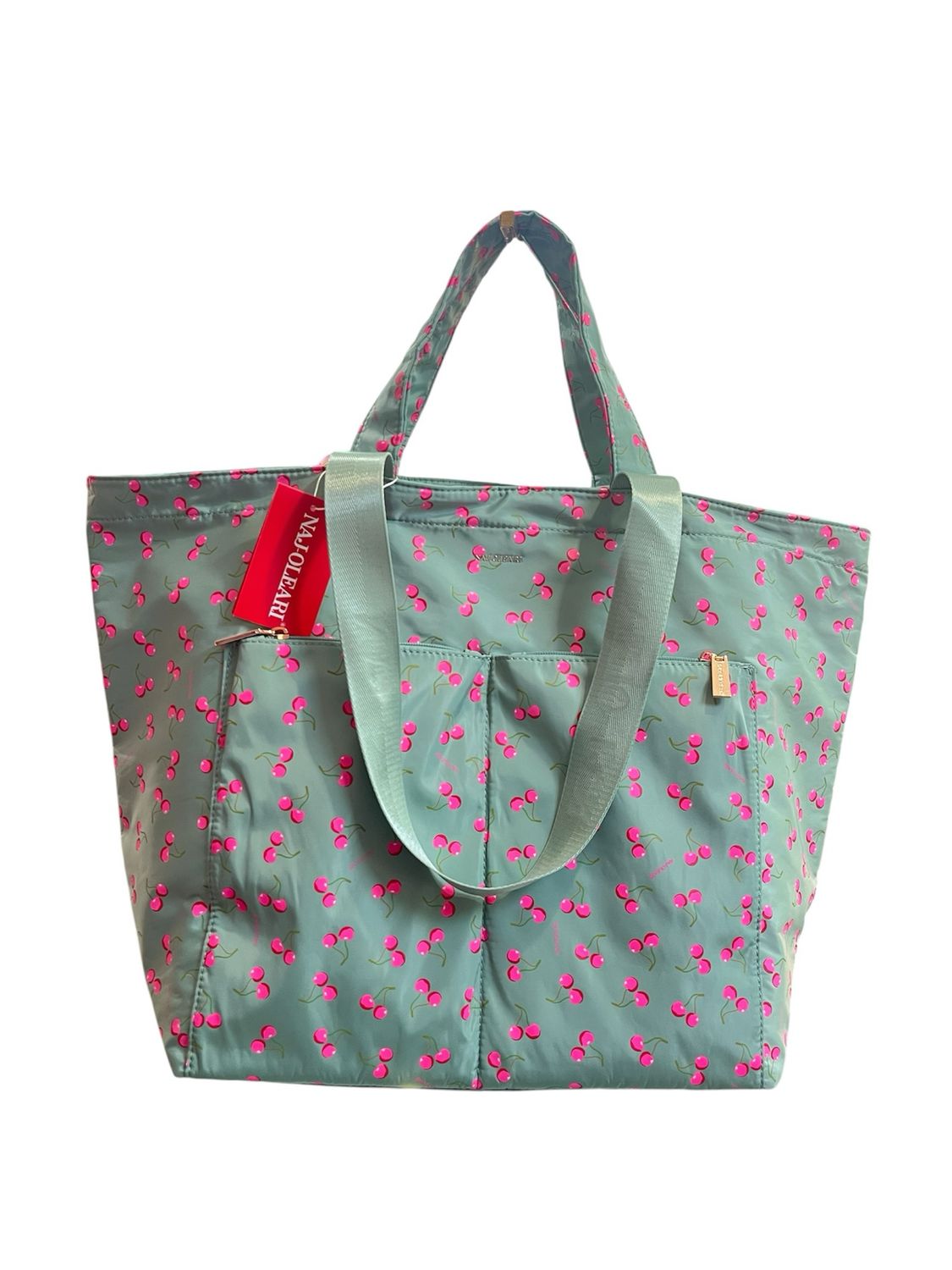 Borsa Mare XL Naj-Oleari cherry fondo verde