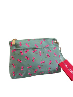 Pochette da polso nylon Naj-Oleari cherry fondo verde