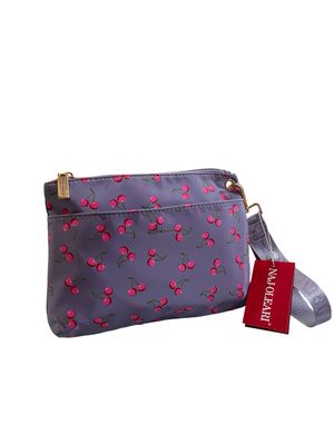 Pochette da polso nylon Naj-Oleari cherry fondo lilla