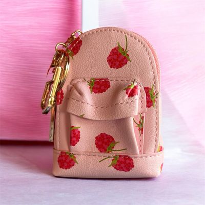 Portachiavi Naj-Oleari zainetto lamponi fondo rosa