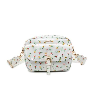 Borsa a spalla fiorellini fondo bianco
