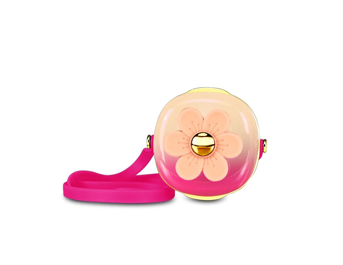 Mini ventilatore da collo pesca e rosa
