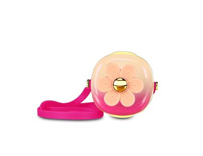 Mini ventilatore da collo pesca e rosa