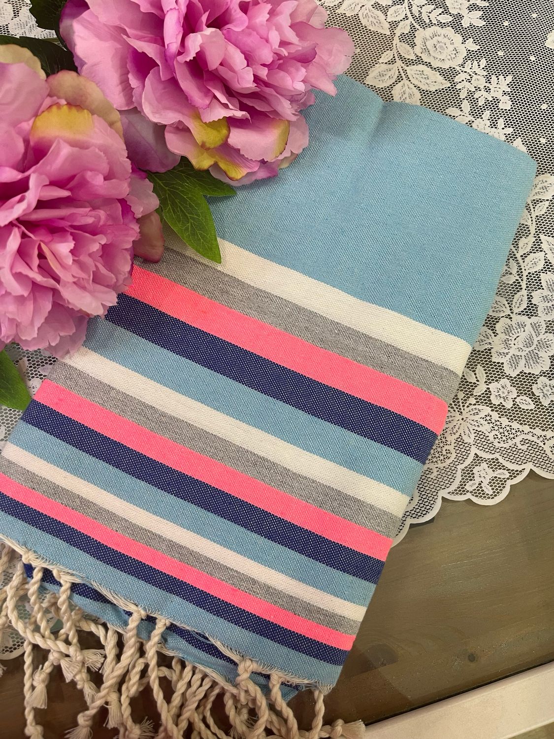 Telo fouta MU1 base celeste
