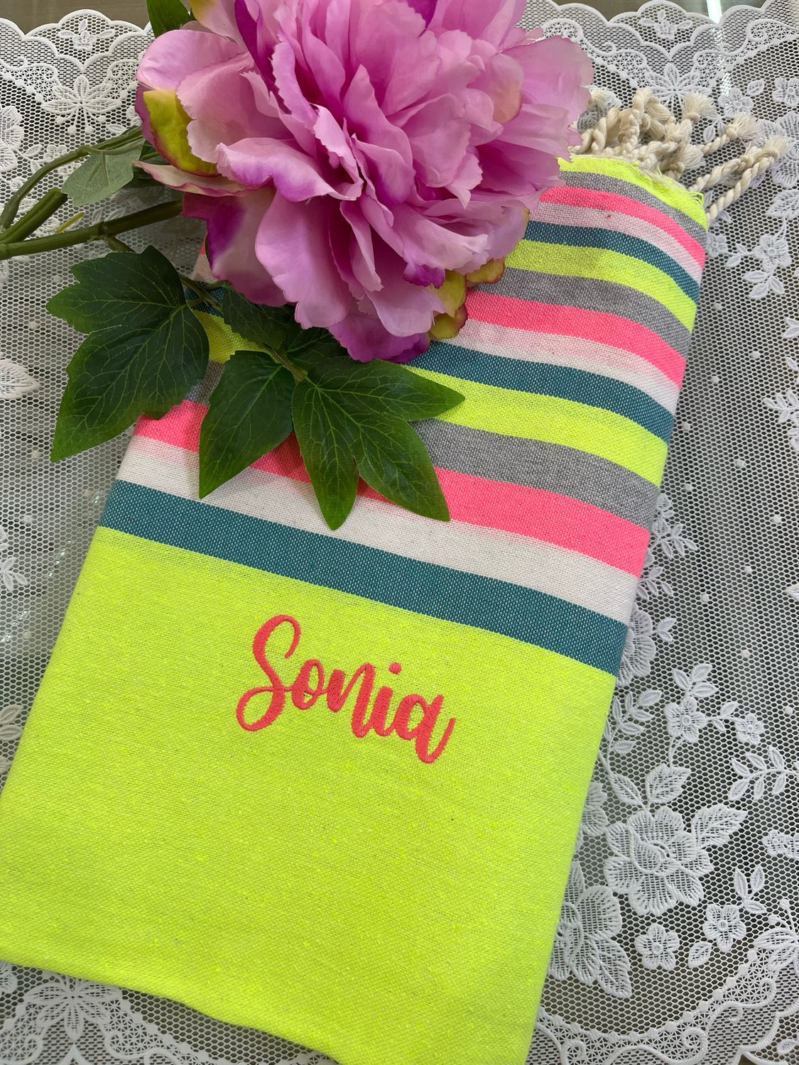 Telo fouta MU3 base giallo