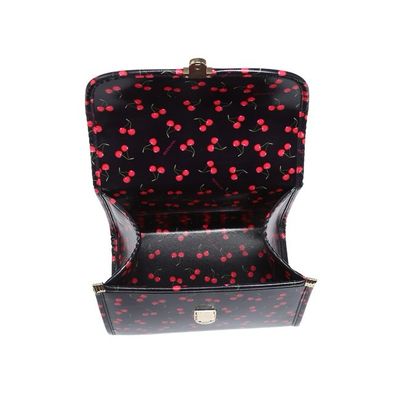 Cestino Naj-Oleari cherry fondo nero con tracolla
