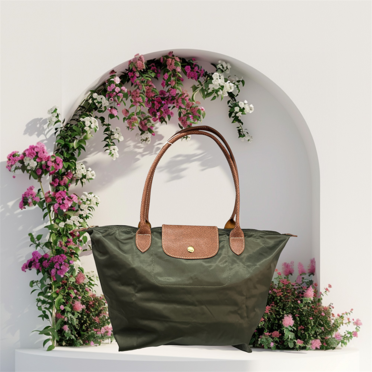 Borsa Pippy L verde militare Senza Tracolla