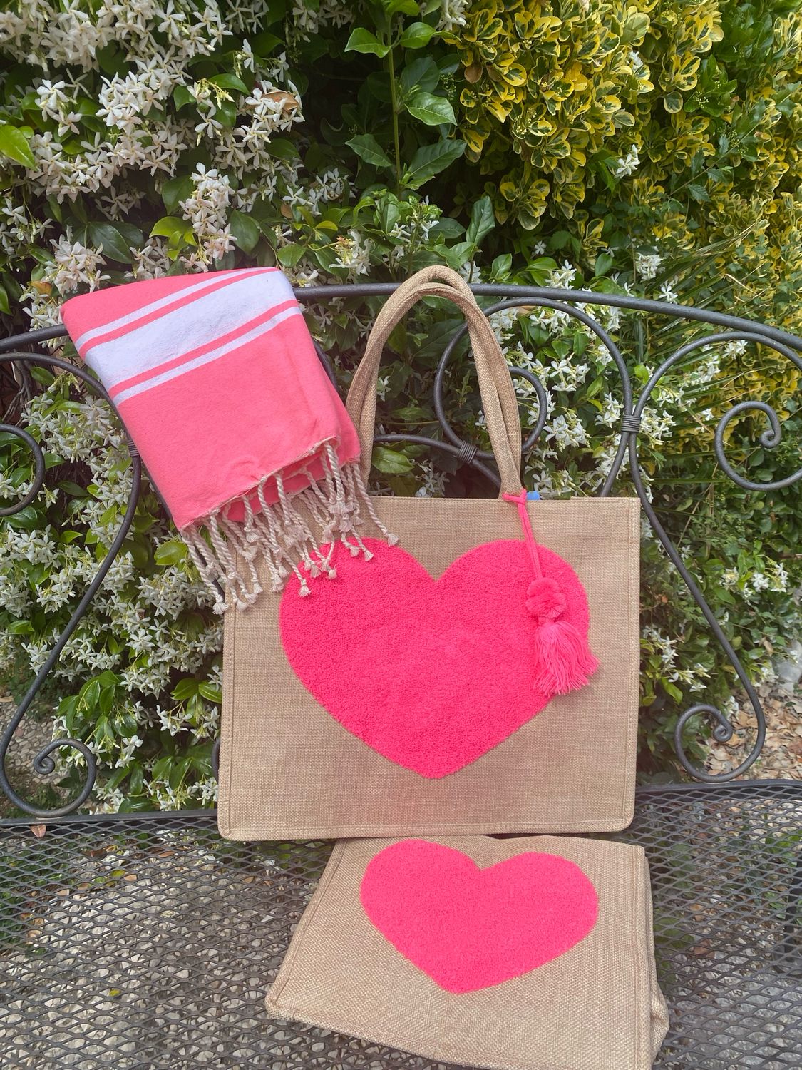 Set mare IBIZA rosa fluo
