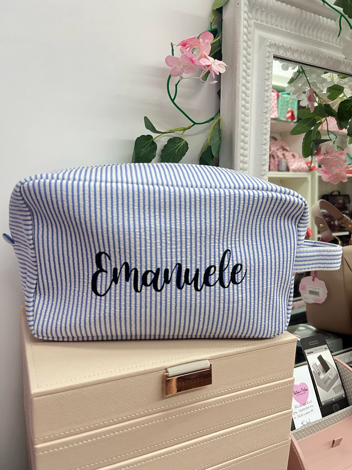 Maxi pochettone Marinaretto azzurro personalizzato