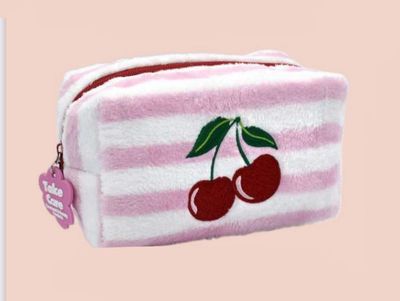 Beauty case necessaire ciliegie peluche