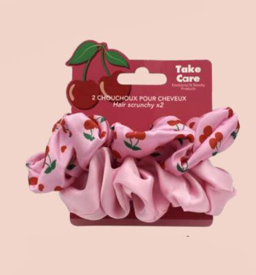 Set 2 Scrunchie fermacoda ciliegie