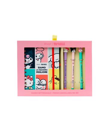 Kit Diario Agenda SP 2026-2027 Hello Kitty&amp;Friends Piccola Settimanale + 3 Penne Siamo la squadra migliore