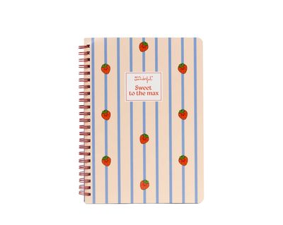 Quaderno A5 mr Wonderful fragole Sweet to the max con stickers