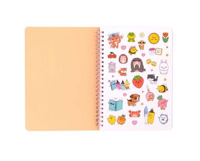 Quaderno A5 mr Wonderful riccio Just me and my bubble tea con stickers