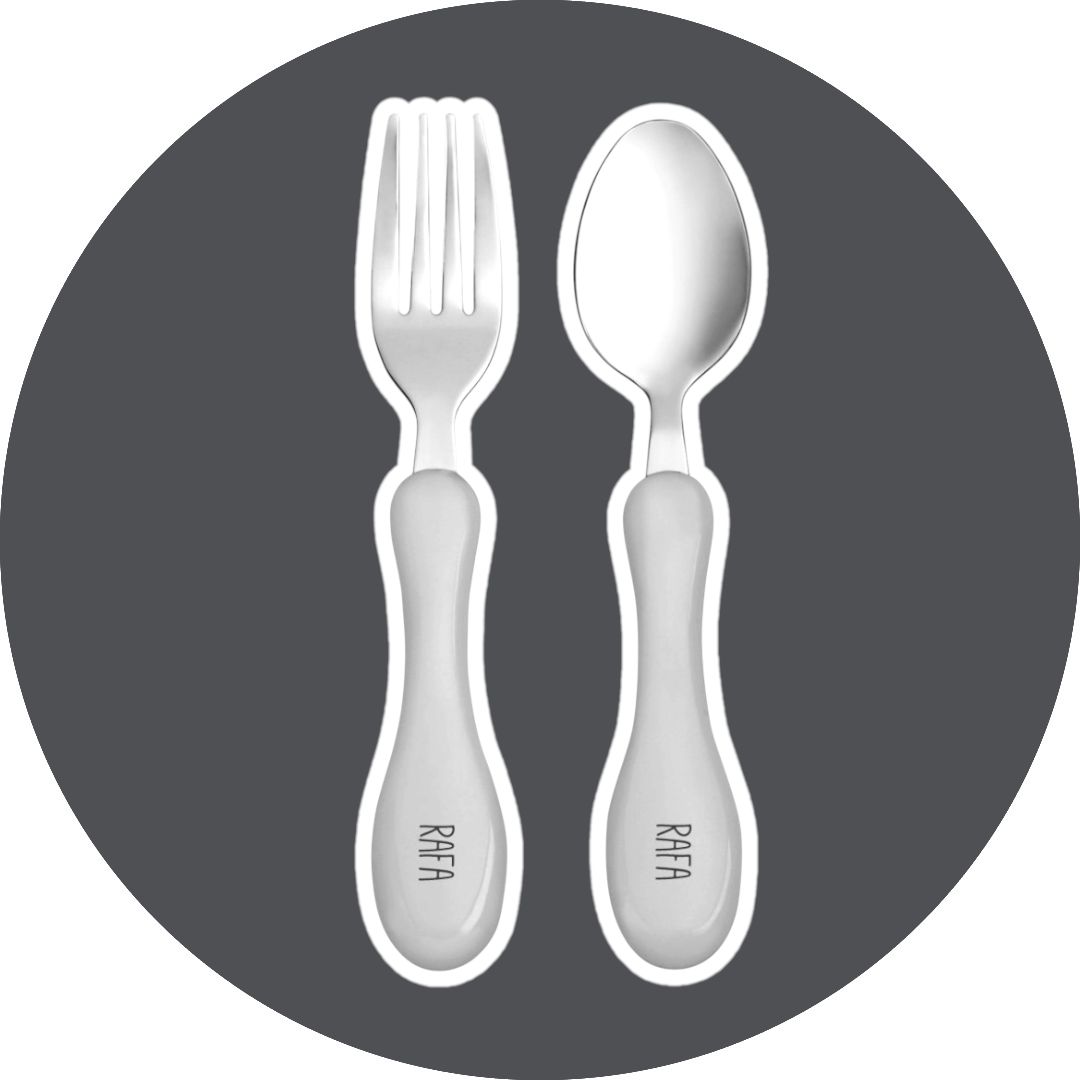 Set posate bimbo bimba Tutete grigio