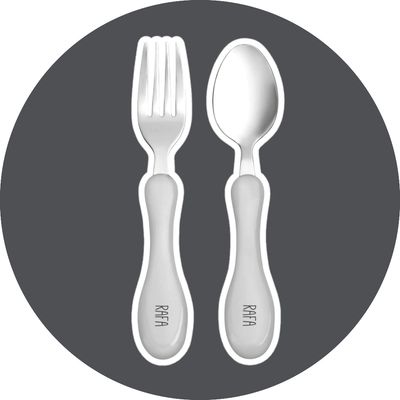 Set posate bimbo bimba Tutete grigio