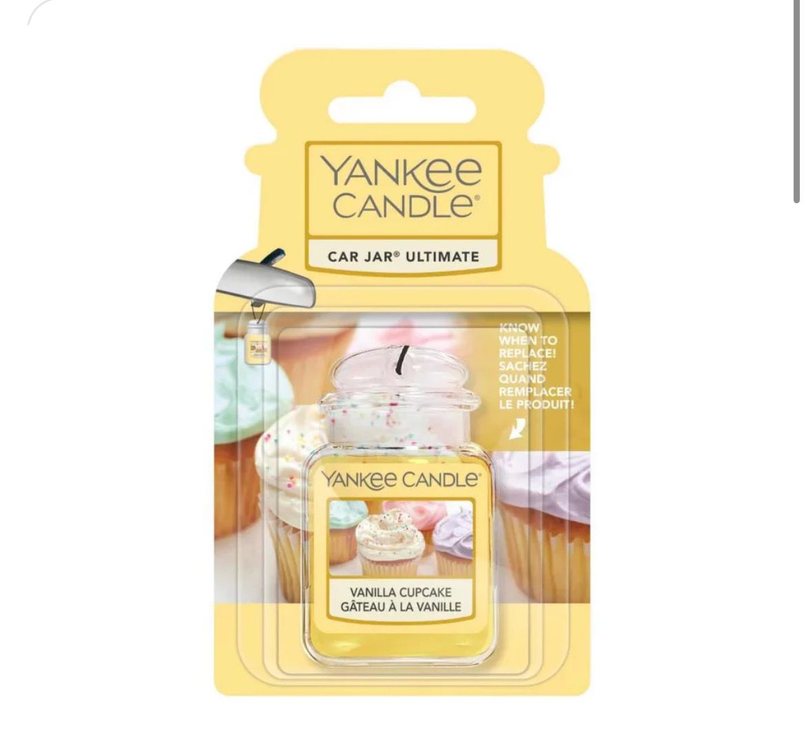 Car jar Yankee Candle vanilla cupcake