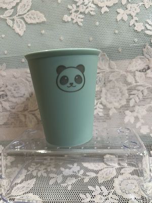 Bicchiere verde azzurro Panda Tutete