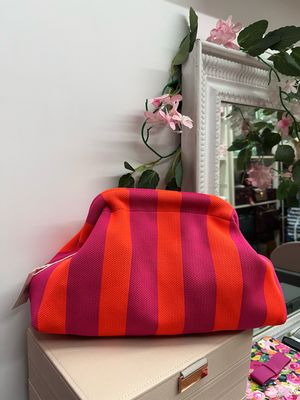 Clutch pasticcino arancione e fuxia