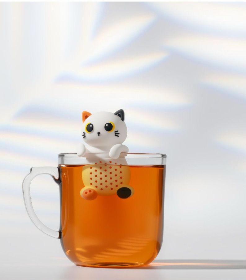 Infusore TeaBuddy gatto arancio bianco