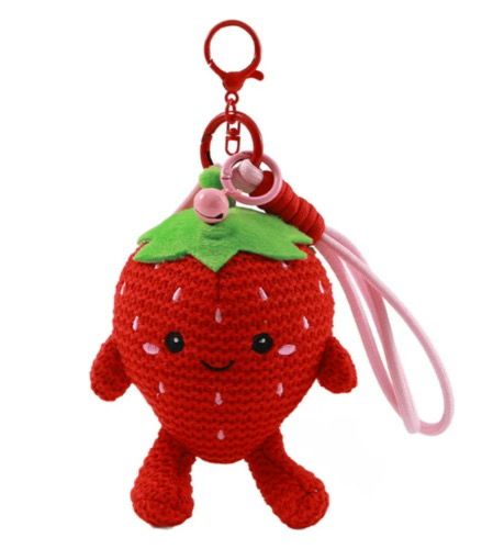 Portachiave uncinetto fragola