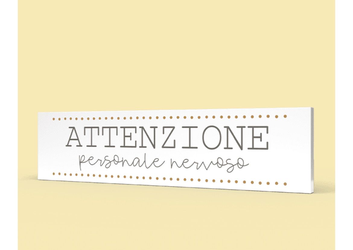 Quadro orizzontale medio - attenzione personale, nervoso