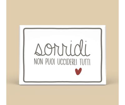 Calamita rettangolare - sorridi non puoi ucciderli tutti