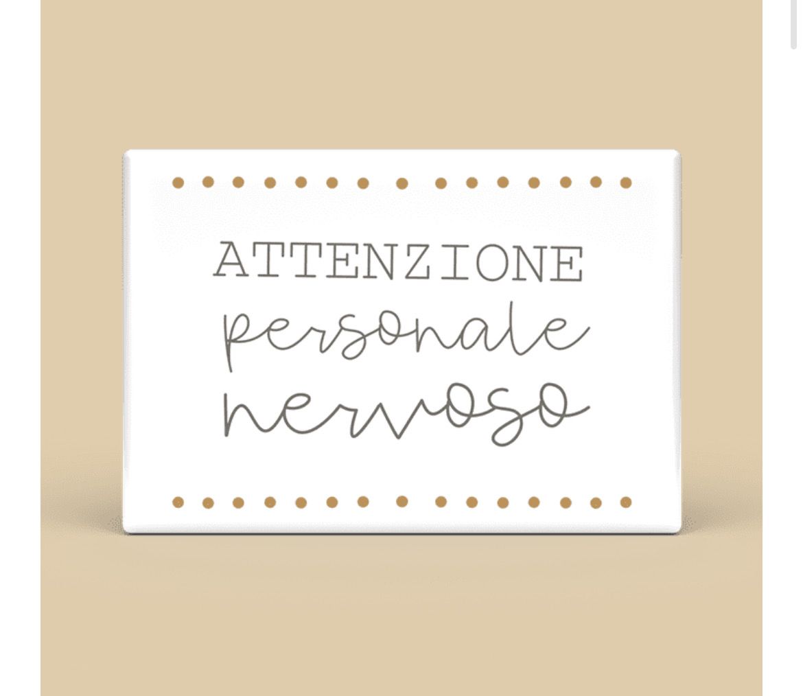Calamita rettangolare - attenzione personale, nervoso