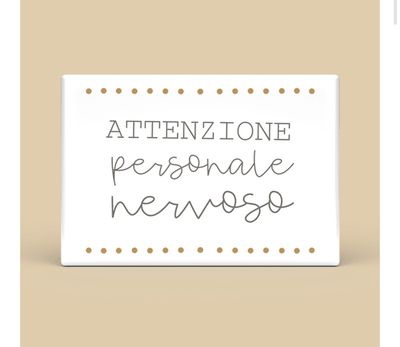 Calamita rettangolare - attenzione personale, nervoso