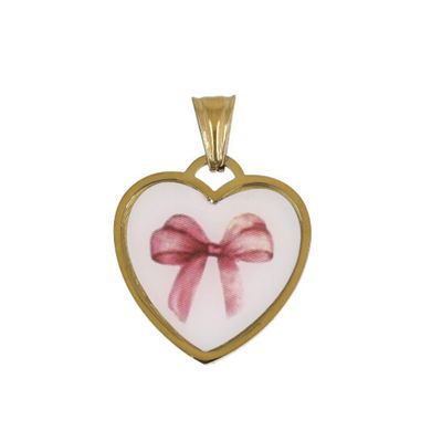 Ciondolo Cameo cuore con fiocchetto