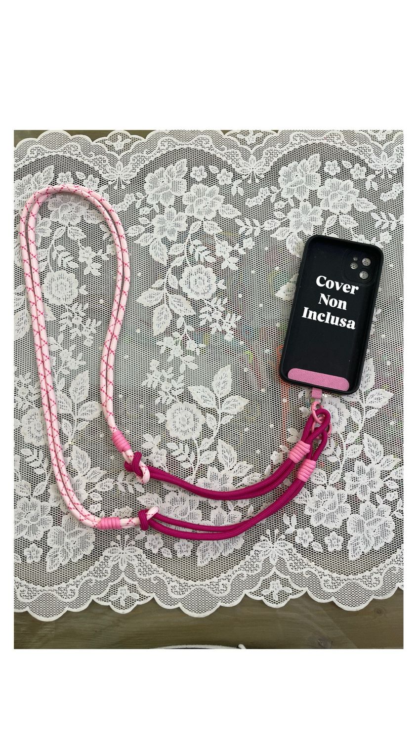 Tracolla per cellulare Rope rosa fuxia