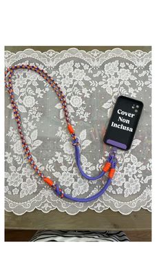 Tracolla per cellulare Rope arancione viola
