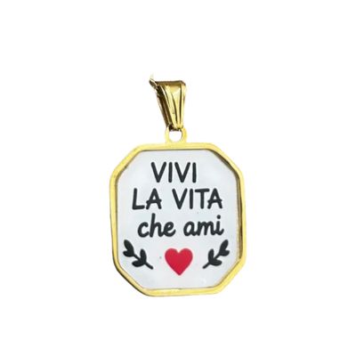 Ciondolo Cameo Vivi la vita che ami