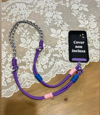 Tracolla per cellulare Rope viola
