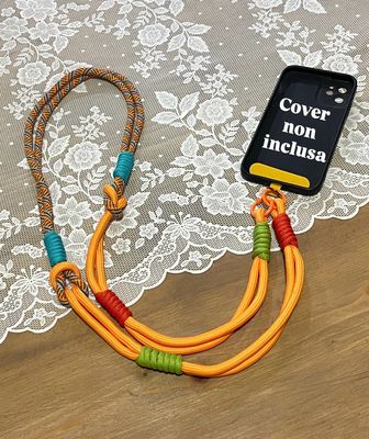 Tracolla per cellulare Rope arancione