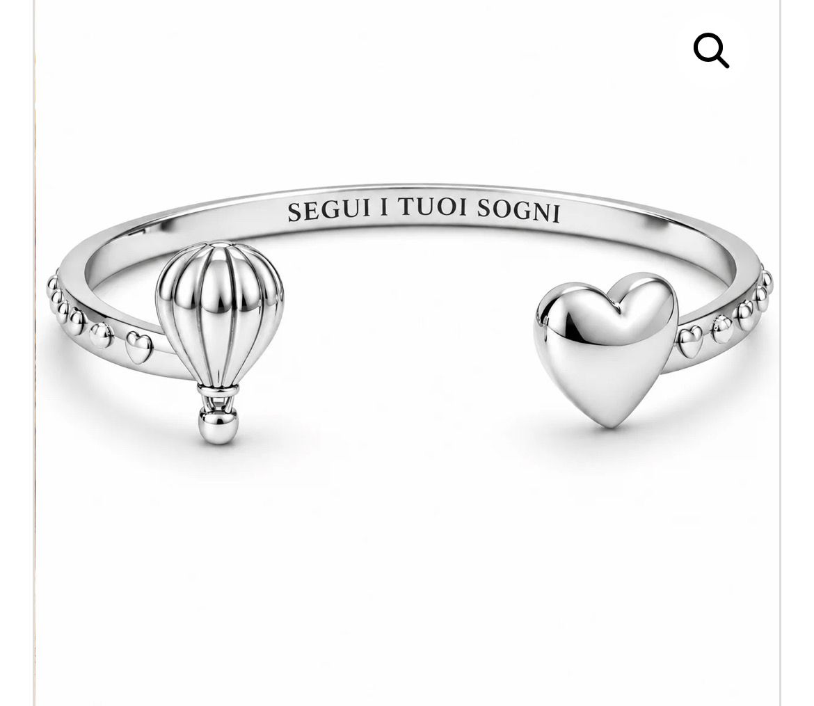 Bracciale rigido color argento Segui i tuoi sogni Mad Tea