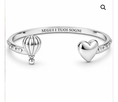 Bracciale rigido color argento Segui i tuoi sogni Mad Tea