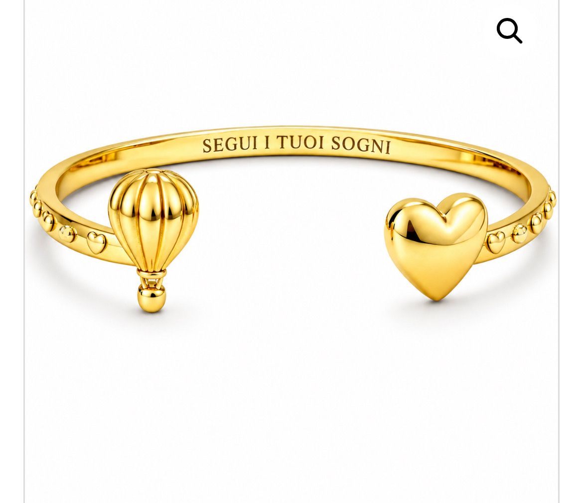 Bracciale rigido color oro Segui i tuoi sogni Mad Tea