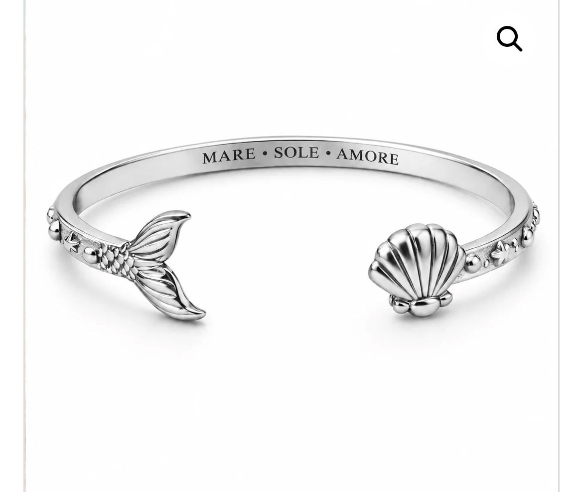 Bracciale rigido color argento Mare Sole Amore Mad Tea